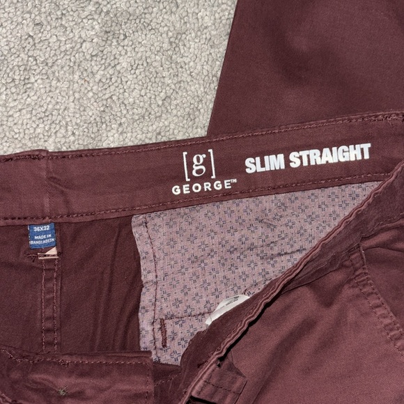 Men's Maroon Dress Pants - Picture 3 of 3